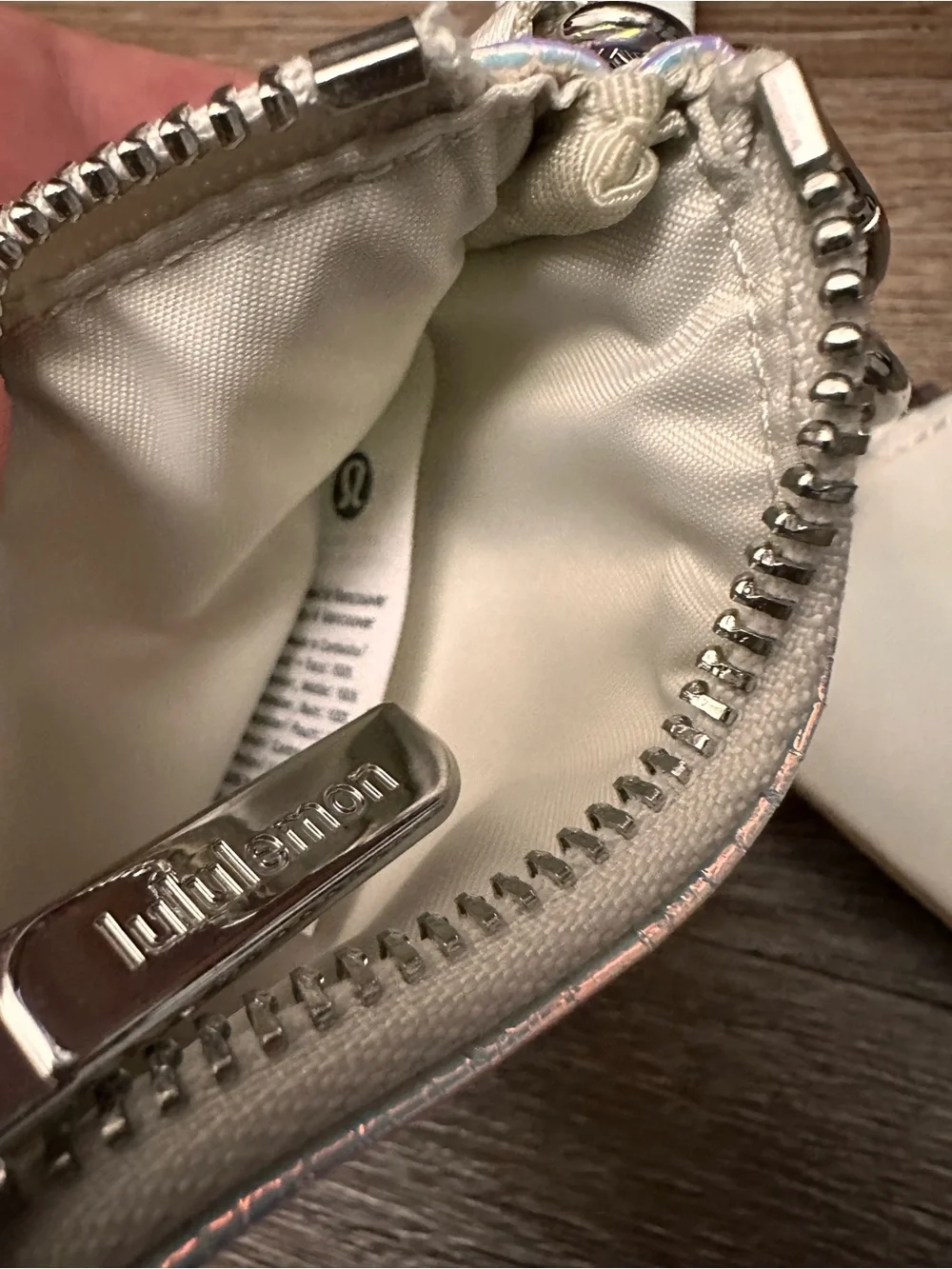 lululemon athletica beige wristlet